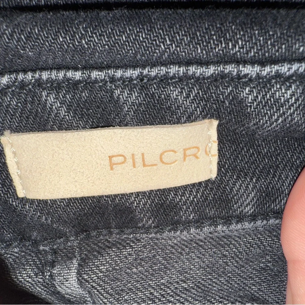 Pilcro Black Button-Front Denim A-Line Skirt- Size 4 - Picture 8 of 10